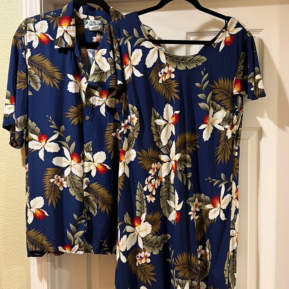 Couples Hawaiian outfits